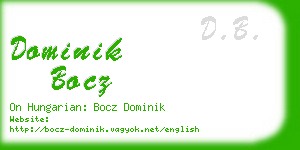 dominik bocz business card